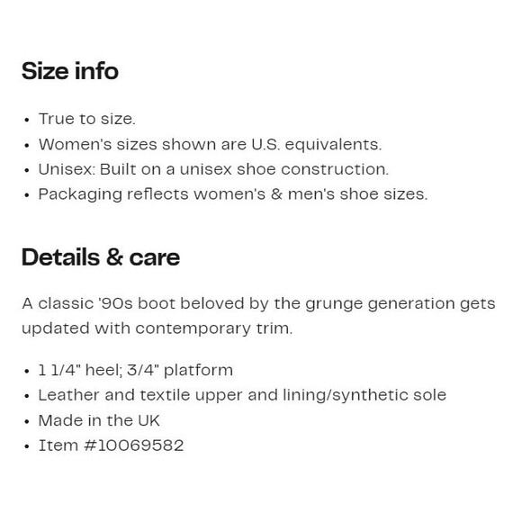 Dr. Martens Boots Men 5 Women 6 Pascal 1460 Leather Textile Padded England NIB - Picture 12 of 12